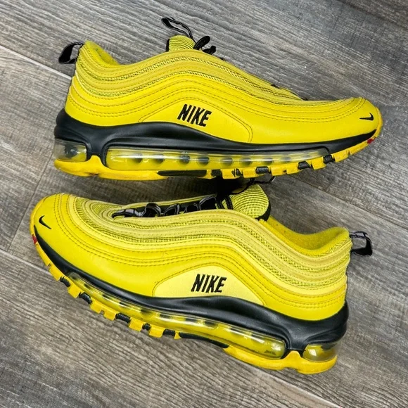 Nike air max 97 bright citron yellow black 4y 5.5 - Picture 1 of 6